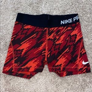 NIKE PRO dri-fit, Small, red and black spandex.